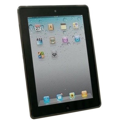 Black Dotwave Rubber Skin Case Cover for Apple iPad 2
