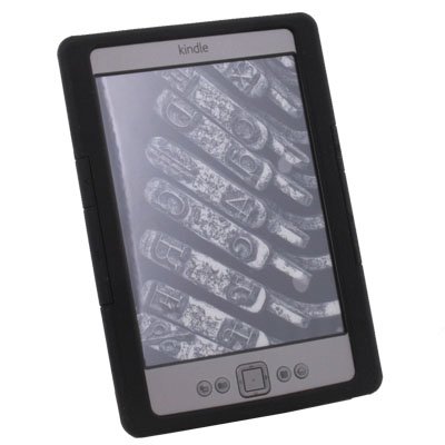 Black Silicone Skin Case Cover for Amazon Kindle 4 eBook