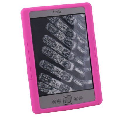 Pink Silicone Case Cover for Amazon Kindle 4 4th Generation #7474#