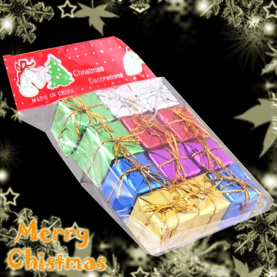 12 Little Cute Christmas Tree Gift Bags Charms Decoration Ornaments Mixed Color