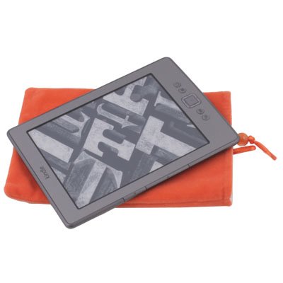 Suede Fabric Sleeve Pouch Bag Case for Amazon Kindle 4 4th (Orange)