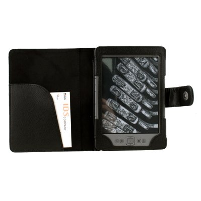 Black Leather Pouch Case Cover for Latest Amazon Kindle 4 4th Generation Edition