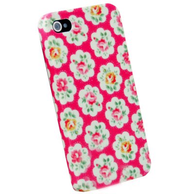 Pink Flower Slim Fit Hard Case Cover For iPhone 4 4G