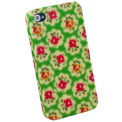 For iPhone 4 4G 4S Azure Flowers Slim Hard Case Cover