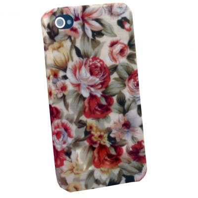 Flower Slim Hard Case Cover For iPhone 4 4G 4S Brown