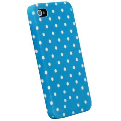 Dot Blue Flower Slim Hard Case Cover for iPhone 4 4G