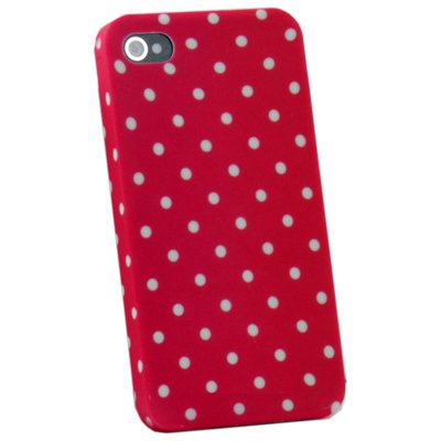 Dot Red Flower Slim Hard Case Cover For iPhone 4 4G