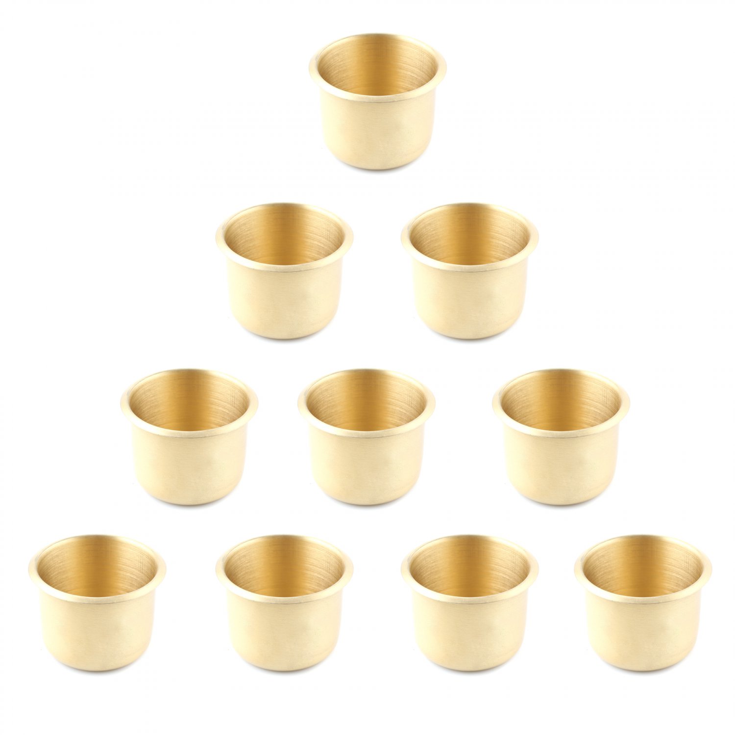 10 x Brass Poker Table Cup Holder Jumbo (Ship US Country Only)#14820x10#