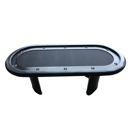 96" Wooden Feet Poker Table Bk w Wooden Racetrack & Cup Holders (Ship US Country Only)#14851-Bk#