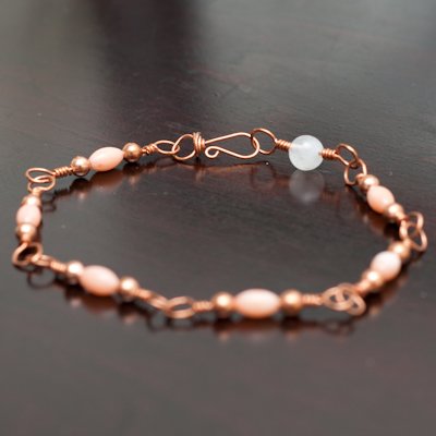 Ocean Coral Meets Forest Moonstone