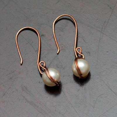 Simple Swarovski Pearl Earrings
