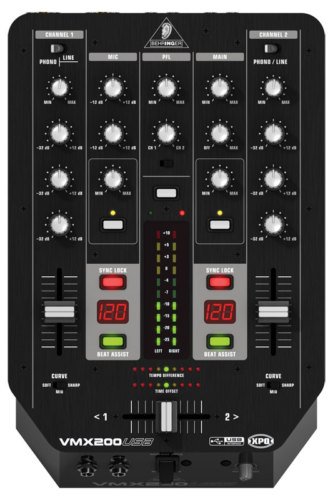 Behringer VMX200USB Pro 2 Channel DJ Mixer