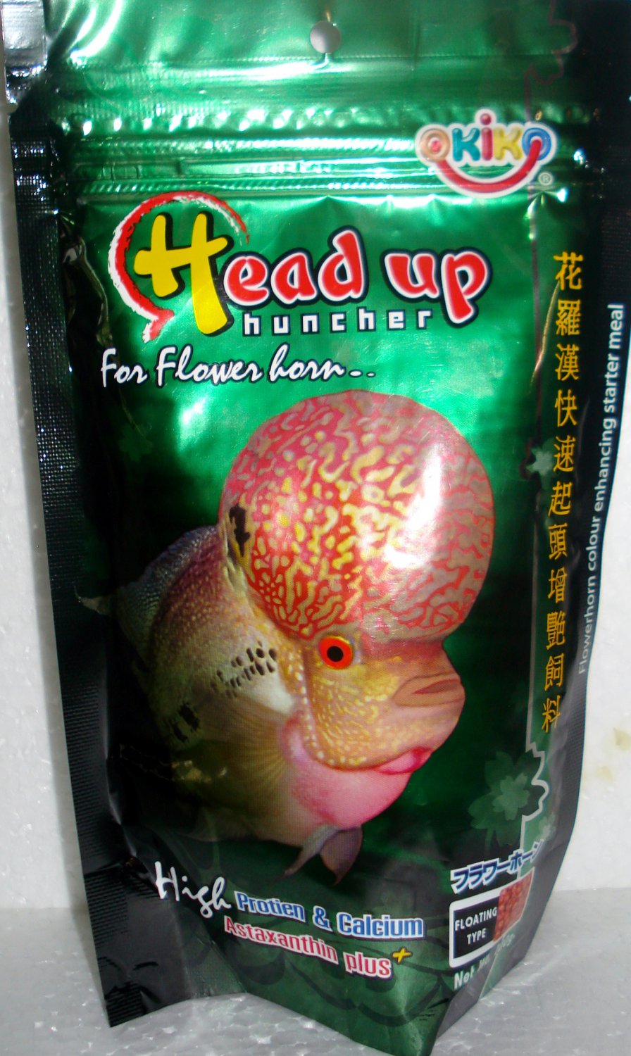 OKIKO - HEAD UP FLOWERHORN FISH FOOD 500g Satchet