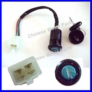 Ignition Switch Two Keys 2 Stages Female Plug 8" ATV