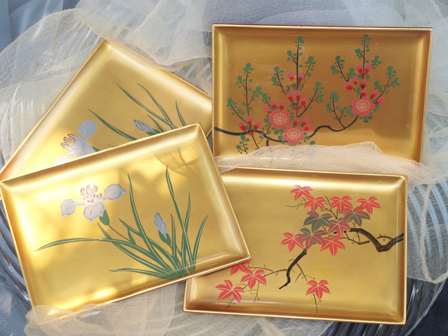 Japanese Lacquered Tip Trays