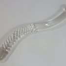 NEW Glass Massager-9" Curved Wand Dong Dildo, Double Ends, Clear Spiral G-019