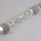 NEW Glass Massager-8" Curved G-Spot Wand Dildo Dong, Bead & Bumps, Clear G-060