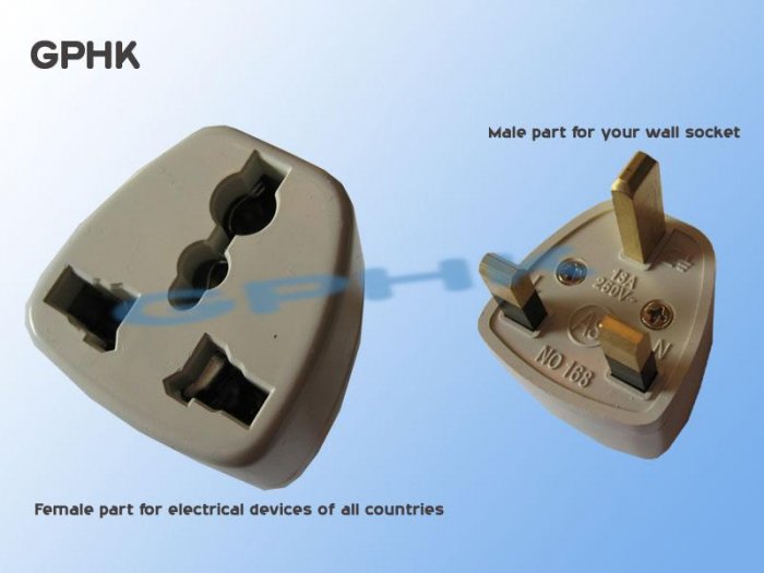 Universal AC Travel Adapter for UK Plug Socket