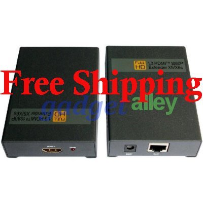 HDMI Over Single Ethernet Cable Extender 1080p CAT 5e/6 60m 180ft Point-to-Point