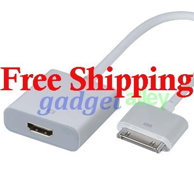 for Apple iPad/ iPad 2/ iPad 3/ iPhone 4/4S to HDMI HDTV connection adapter
