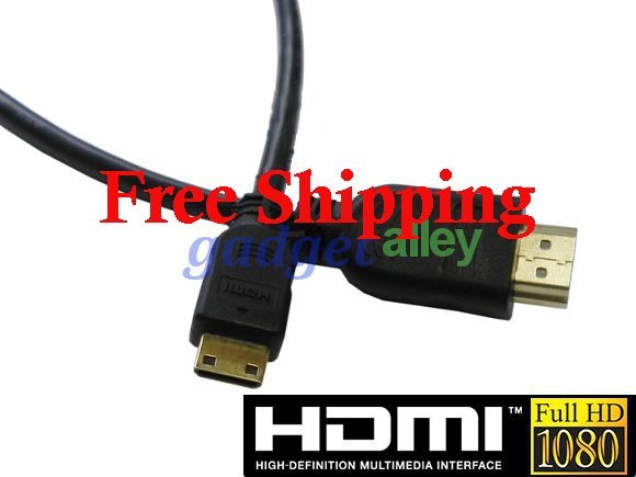 Mini HDMI Cable for Canon EOS 500D 550D Rebel T2i 1.8ft