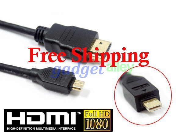 Micro HDMI to HDMI Cable for HTC EVO 4G Motorola Droid X XT800 4ft