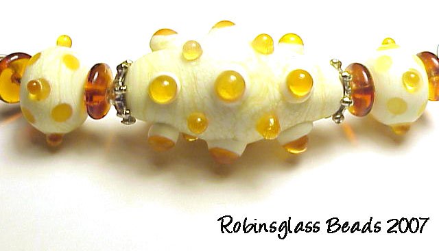 RAM~Handmade lampwork beads~"Molecular"(3)