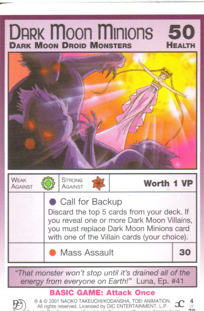 Sailor Moon Past & Future CCG Dark Moon Minions Dark Moon Droid Monster #4