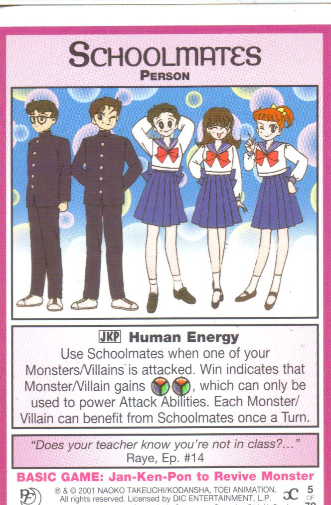 Sailor Moon Past & Future CCG Schoolmates Person #5