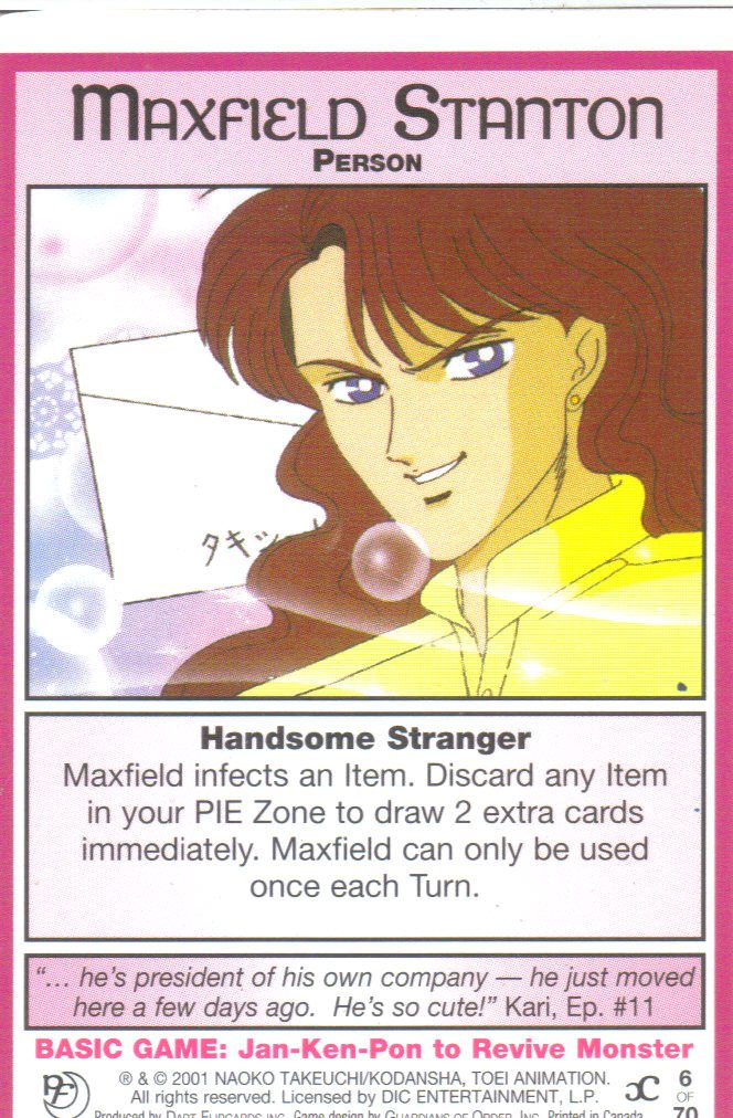 Sailor Moon Past & Future CCG Maxfield Stantion Person #6
