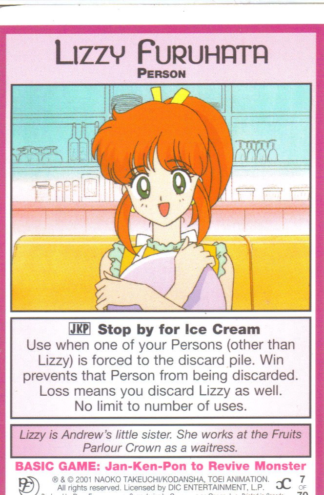 Sailor Moon Past & Future CCG Lizzy Furuhata Person #7