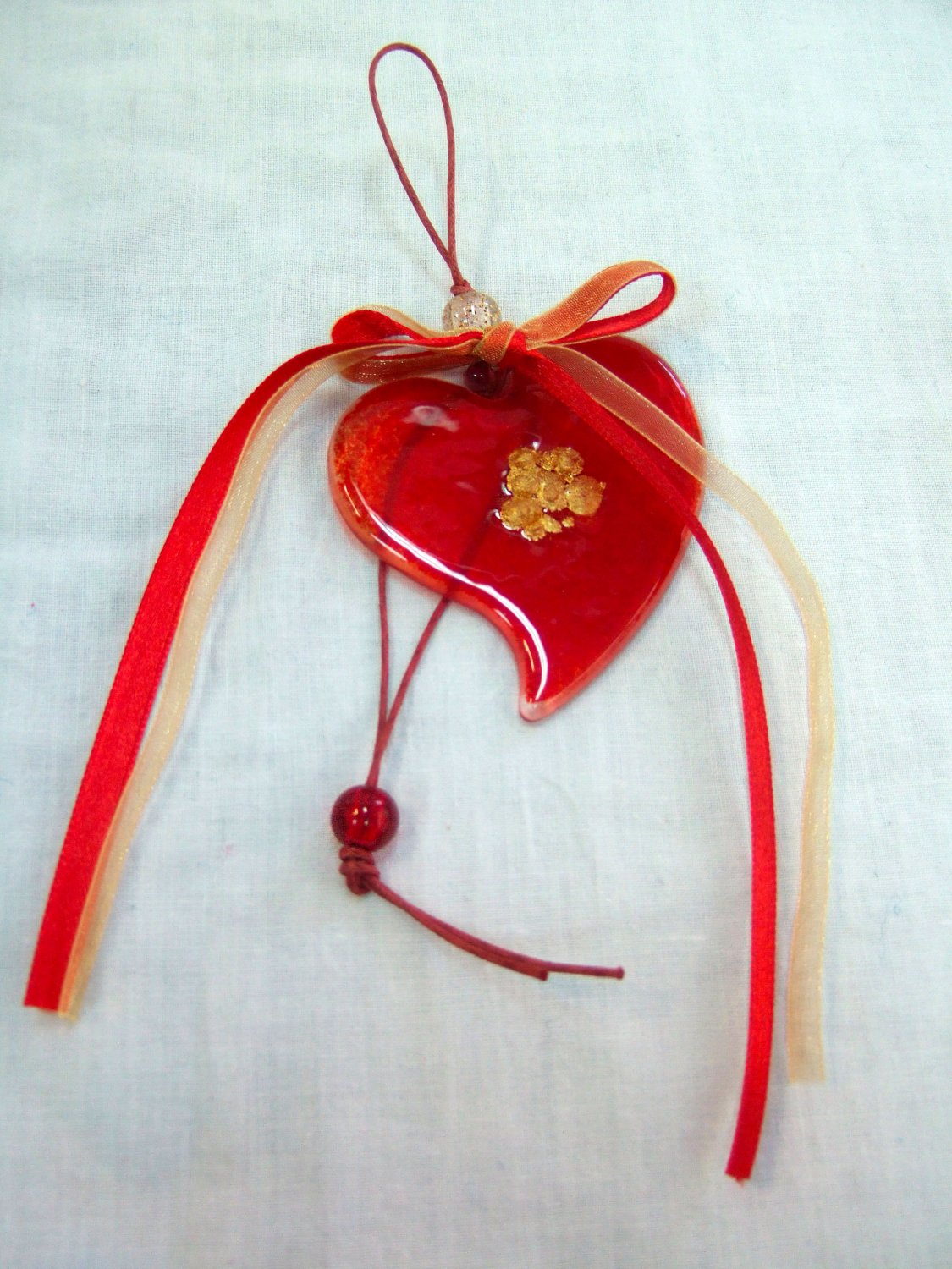 Fused red/gold small heard