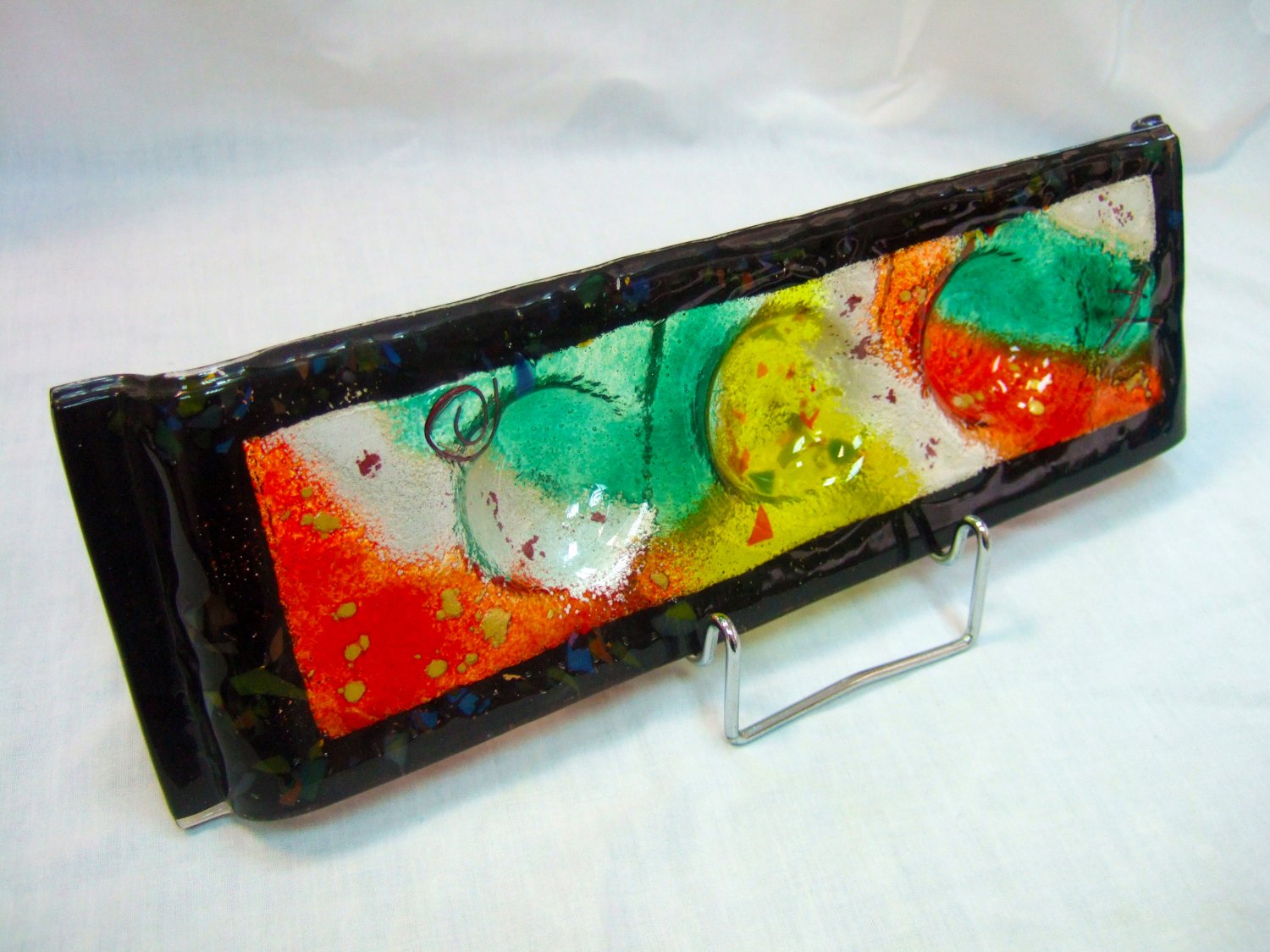 Fused glass candleholders