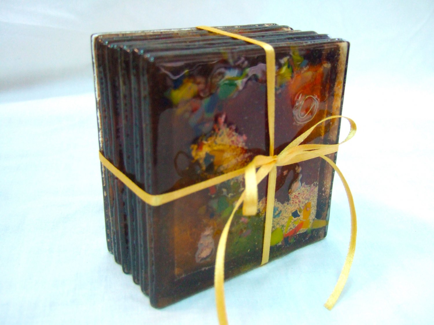 Fused glass coasters