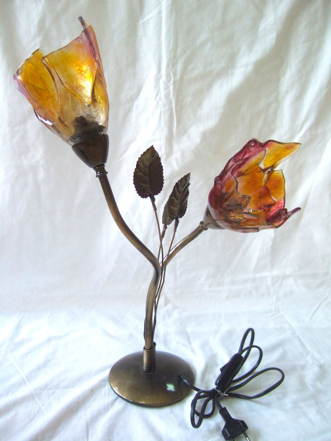 Fused glass double light