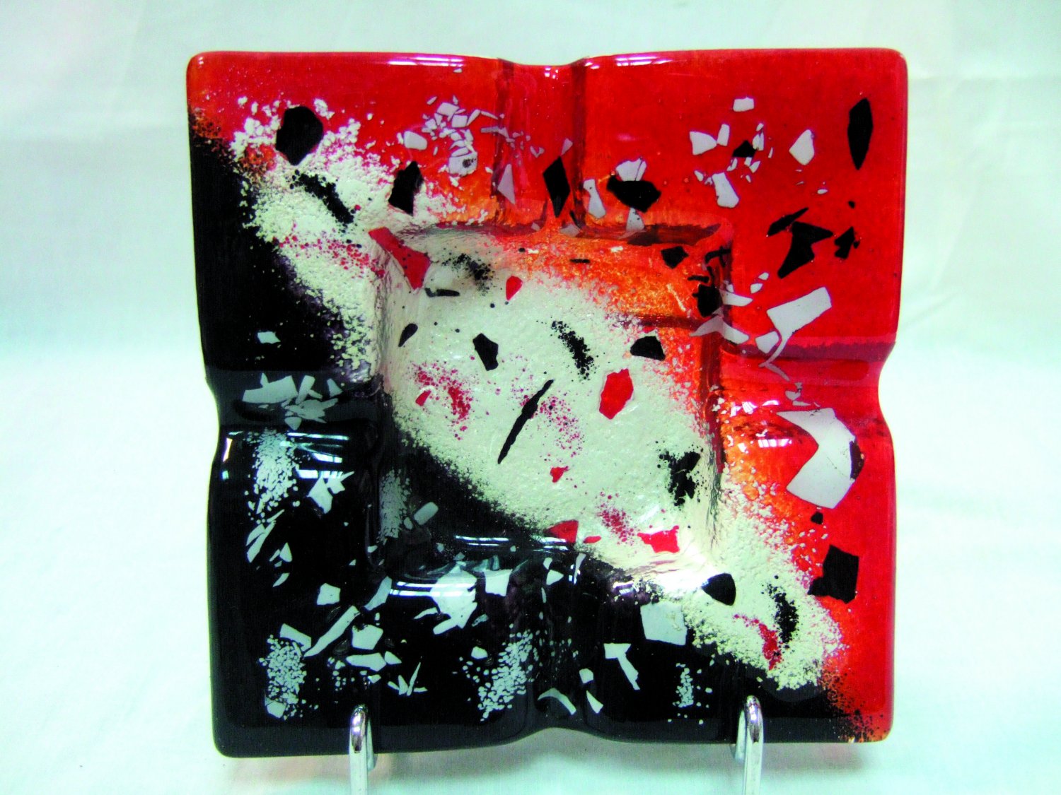 Fused glass ashtray