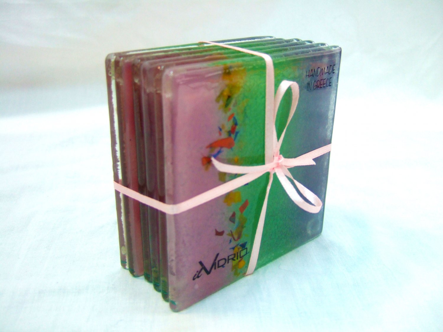 Fused glass coasters