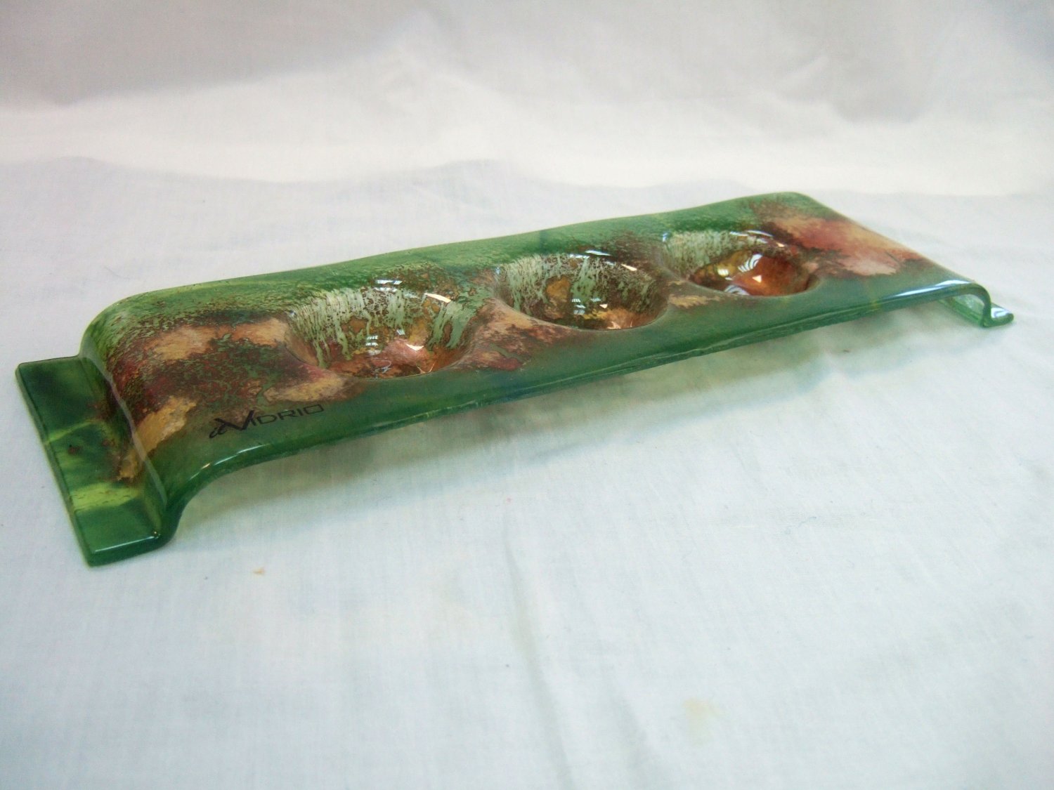 Fused glass candleholder