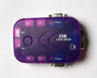 KVM switch 2 ports -Control 2 computers from a single PS/2 console