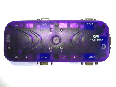 KVM switch 4 ports -Control 4 computers from a single PS/2 console