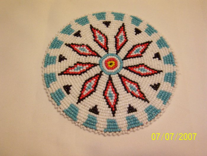 White w/ Diamonds Rosette - 5"