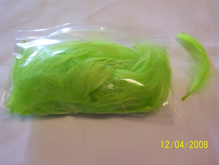 Chartreuse Florette Feathers - 1/2 oz