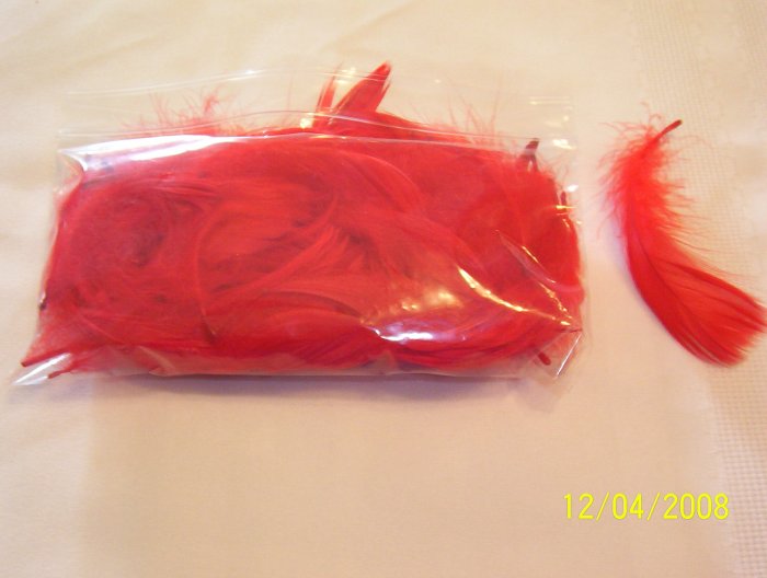 Red Florette Feathers - 1/2 oz
