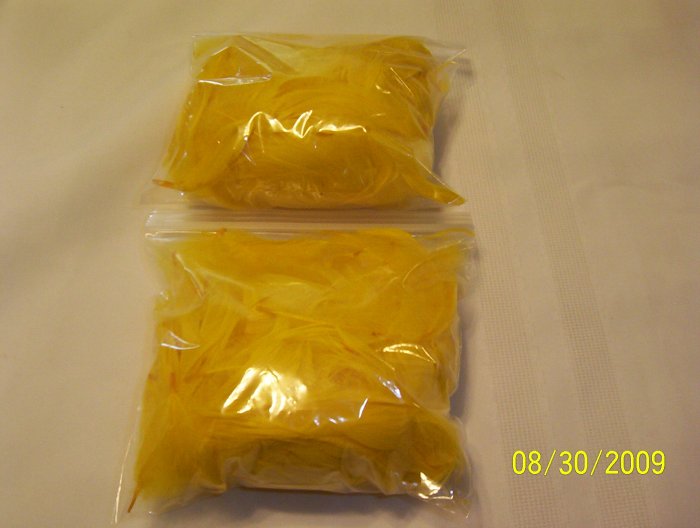 Yellow Florette Feathers - 1 oz