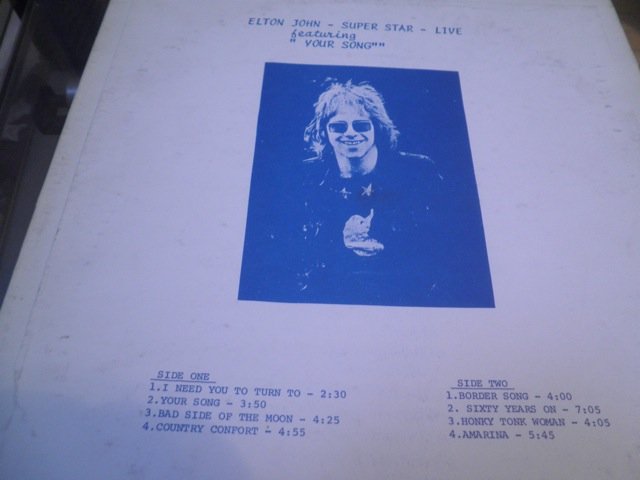 ELTON JOHN SUPER STAR RARE LIVE LP