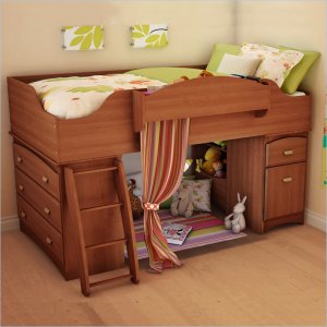Imagine Kids Loft Bed 2 Piece Bedroom Set in Morgan Cherry Finish