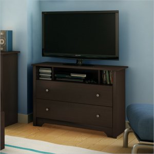 Breakwater TV Stand / Media Chest in Chocolate Finish