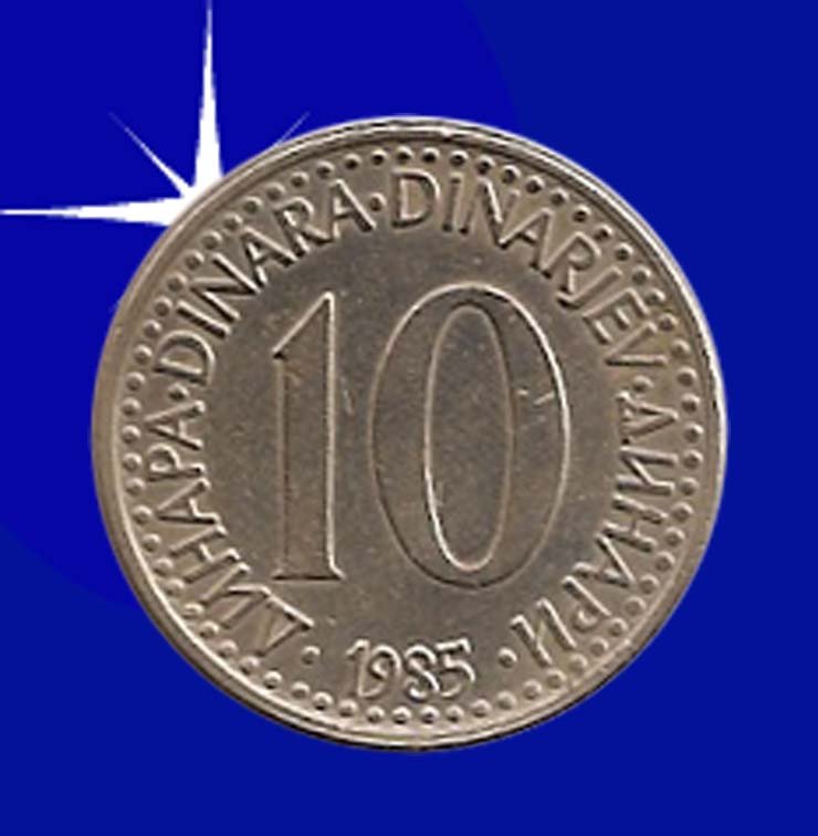 "10 DINARA 1985 Jugoslavije"