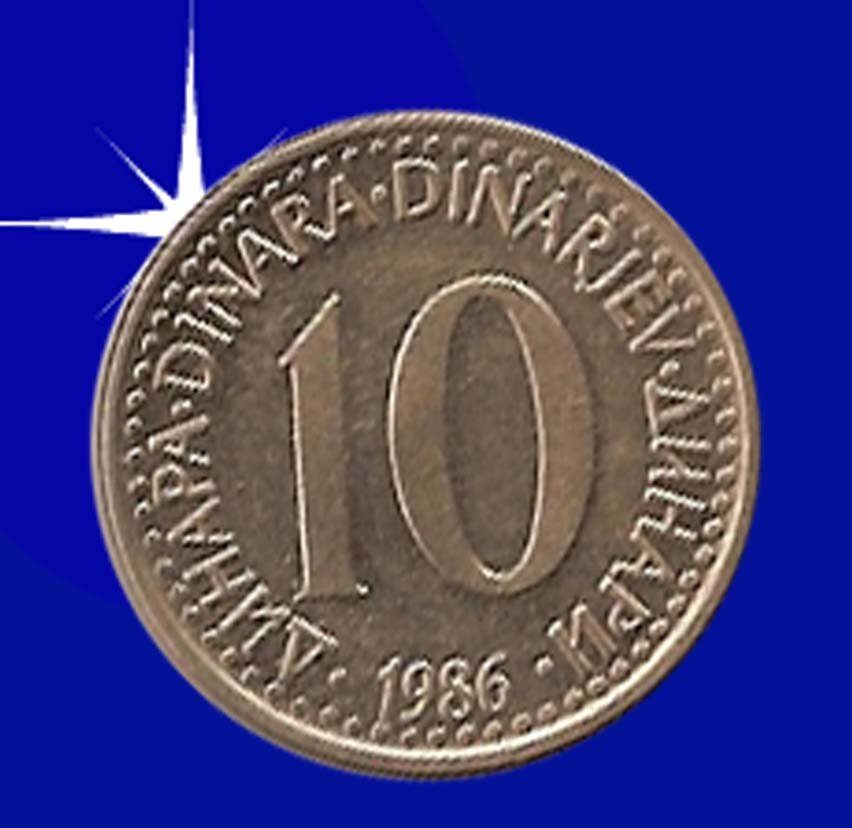 "10 DINARA 1986 Jugoslavije"