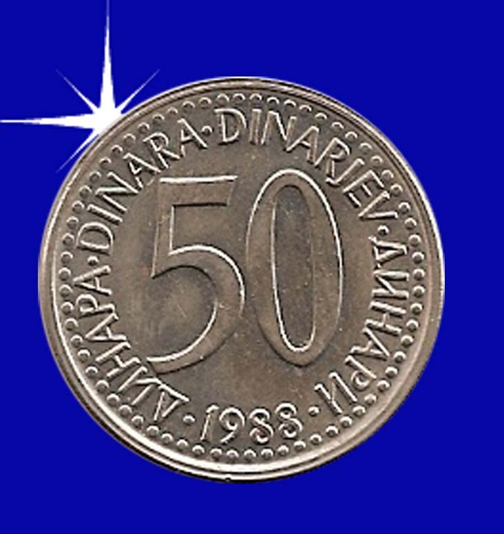 "50 DINARA 1988 Jugoslavije"